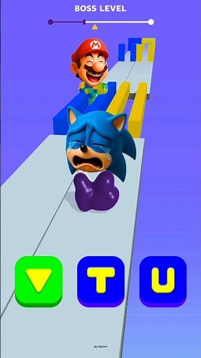 HELP! SONIC VS MARIO BLOB SHIFT CRAZIEST FIGHT EVER 3D! 🤯😱 #gaming #shorts #shortfeed #viralshorts