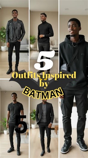 5 All Black Outfits Inspired by Batman #shorts