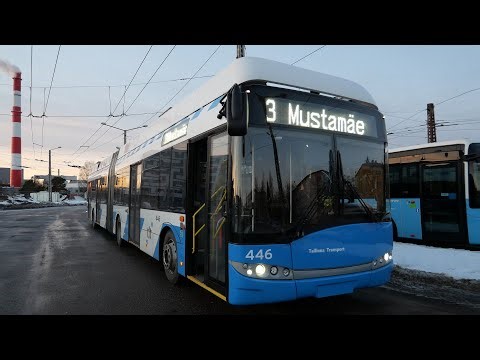 🇪🇪 New route boards and design in Tallinn trolleybus 🚎