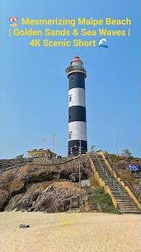 🏖️ Mesmerizing Malpe Beach | Golden Sands & Sea Waves | 4K Scenic Short 🌊