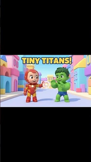 Tiny Titans ⚡ Iron Kid vs Green Kid | Fun Superhero Battle for Kids