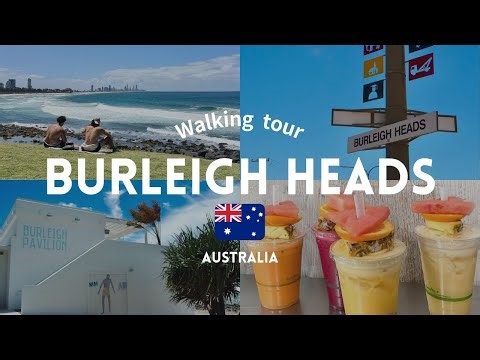 Vlog バーレイヘッズの美しいビーチを散歩｜ゴールドコーストの絶景【街歩き・観光】Burleigh Heads, Gold Coast, Australia walking tour