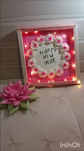 Happy New year LED Frame Craft | Easy Diy ✨🌸#yutubeshorts #diynewyearcraft #craftideas #homedecor