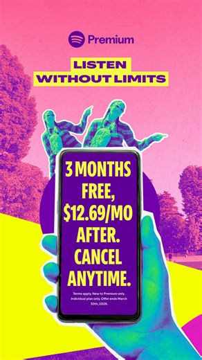 Choose Premium and listen to ad-free music without limits. | Spotify