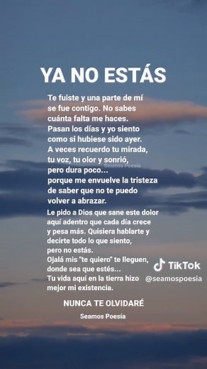 Poemas y mensajes para recordar a los que ya no están en el cielo