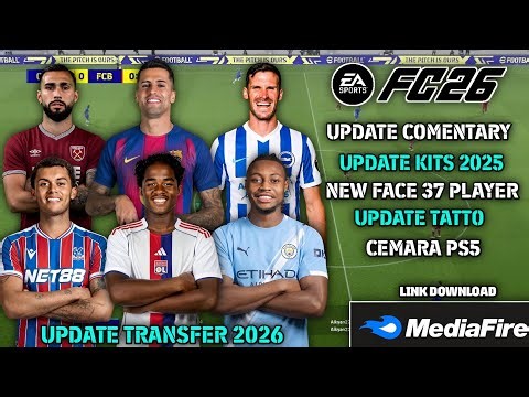 eFootball PES 26 PSP Full Update Transfer 2026, Face Hd Realistis, Update Kits 2026