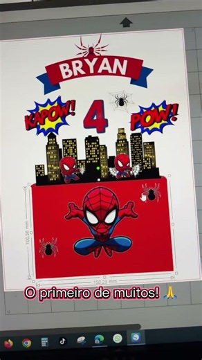 Topo de bolo do HOMEM-ARANHA🥰
