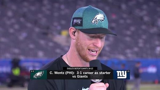 54K views · 456 reactions | Carson Wentz discussed the importance of tonight's win: "Coming on the road against an NFC East opponent, this was huge for us." : TNF Postgame | NFL Network | Facebook