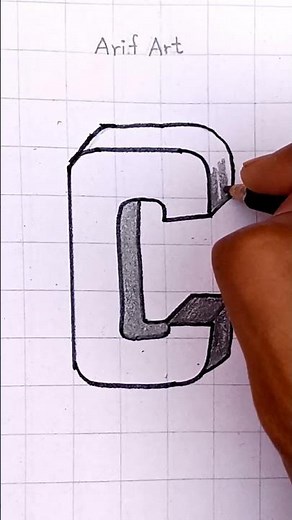 3d Drawing Letter C How To Draw Capital Alphabet Lettering C Easy Simple For Beginners