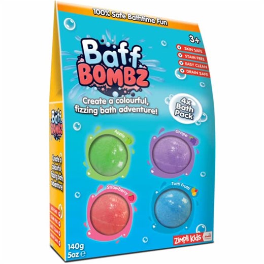 The Baby Bliss on Instagram: "BAFF BOMBZ 4 PACK BATH BOMBS - £5.99🤩🙌🏾🥰 Make bath time, fun time with Baff Bombz! Create a colourful fizzing bathtime adventure by dropping these bubbling bath bombs into your bath water and watch it fizz and change the colour of the water! Skin Safe - Drain Safe - Easy Clean - Stain Free All our Baff Bombz are biodegradable! Click EBay or TikTok link to purchase 👍🏾☺️ #childrenstoys #explorepage #bathbombs #toys #kidsgiftideas"