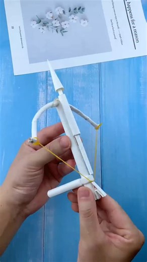 How to Make a fun crossbow in just a few steps #handmade #howto #papercraft #origami #paper , | People Crafts