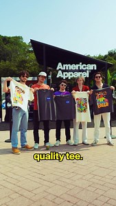 American Apparel on Instagram: "@dogpark.band took @lollapalooza and the Tee Lab by storm. From designing their own tees to shutting down the stage, this collab was all about doing it their way. Don’t miss out, stop by the booth and craft your own Lolla exclusive tee. #CraftTheCulture #AmericanApparel #Dogpark #Lollapalooza2025"