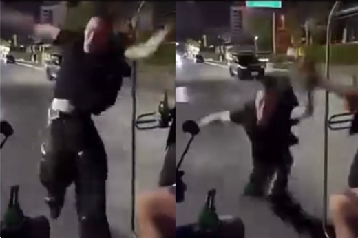Tourist falls from moving songthaew after failed backflip