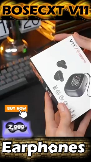 BOSECXT V11 TWS Earbuds Touch Screen ANC & Deep Bass Wireless Earphones 🎧😱