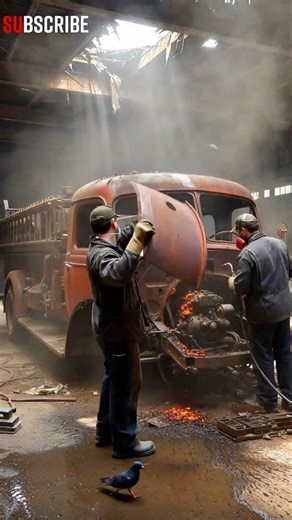 Restoring a Rusty Fire Truck to New 🔥 #shorts
