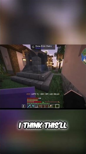 Minecraft: Crafting Fluix Crystals & Surviving the Night! #shorts