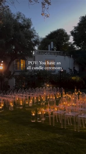 28K views · 50 reactions | A candlelit ceremony ✨ This stunning ALL candle ceremony designed by @luna_design_studios has our heart … so simple yet so romantic!  Send this to a friend who is getting married and is looking for wedding inspo or save for your own future wedding! ❤️ planning & design: @luna_design_studios | venue: @parkerpalmsprings #weddinginspiration #weddingceremony #weddingaisle #weddingdecor #weddingstyle | Green Wedding Shoes | Facebook
