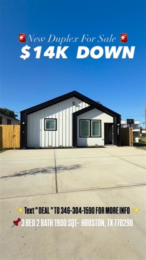 🚨 The newest duplex on the market in 77028 is HERE! 🏡✨ 💰 Only $14K down can get you in the door — ask me how! 👏🏽 📍 7809 Queen St A/B, Houston, TX 77028 💸 Listed at $417,500 🛏️ 3 Bedrooms | 🛁 2.5 Baths | 🚗 2-Car Garage 📐 1,953 SqFt | Individually metered utilities This brand-new construction duplex offers modern design, natural lighting, quartz countertops, stainless steel appliances, and a fenced yard. Perfect for first-time investors or house hackers ready to live in one side and ren