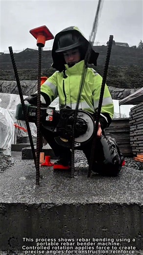 Rebar Bending Work Tool Using Portable Rebar Bender Machine #worktool