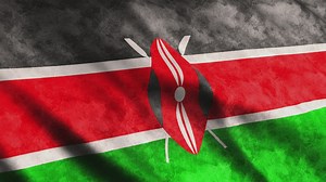 Kenya faded flag waving - Free Stock Video
