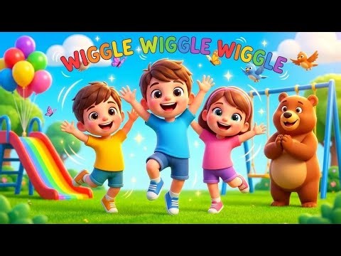 Wiggle Wiggle Wiggle Song 🌀 | Kids Action Dance Rhyme | Freeze, Count & Animal Wiggles