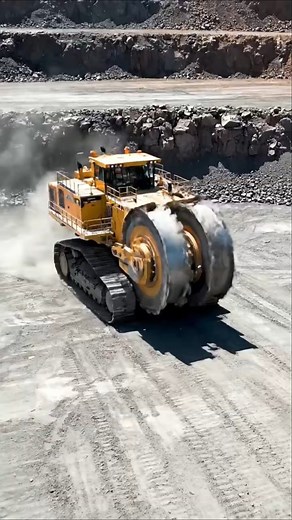"Watch These Twin Rock Grinders Tear Into the Quarry Floor"