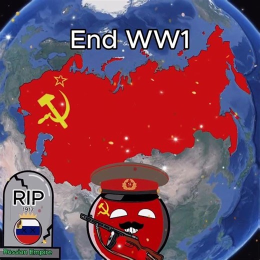 Map of 1914 and the end of WWI #countryballs #map #ww1