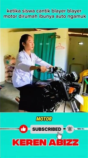 ibunya ngamuk sisiwi cantik bleyer motor didalam rumah#shorts