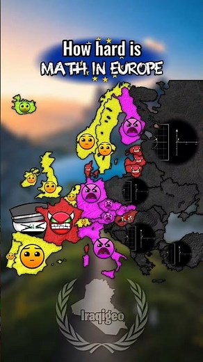 How hard is math in europe #mapping #geography #map #europe