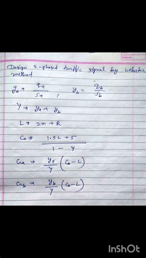Design of traffic signal by Webster Method #trafficengineering #designofsignal #civilengineering