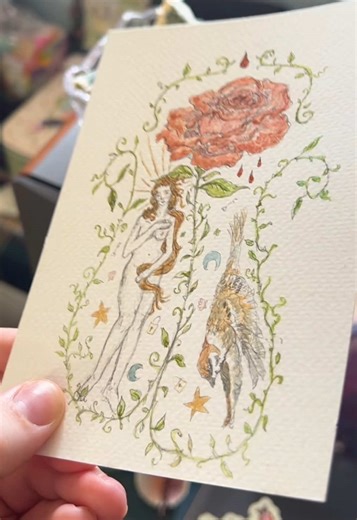 Romanticizing making handmade postcards to send my friends 🪶 #romanticizeyourlife