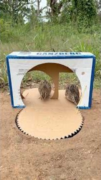Innovative Unique Quail Trap Using Cardboard Box #shorts