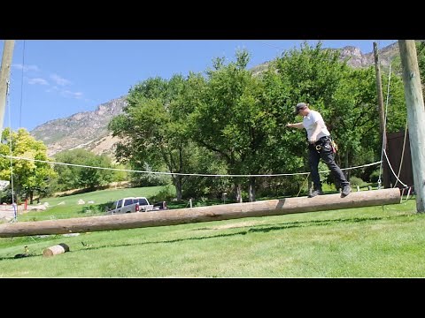 Ropes Course Element | Swinging Log