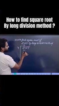 How to find square root by long division method #squareroot #mathstricks #learncbse