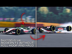 What If Modern F1 Car Doesn't have ROLL-HOOP and HALO [BeamNG.Drive]
