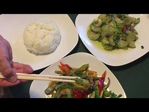 Hmong Farming: Recipes (Stir-fried Cucuzza, and Bell Pepper dish) [VEGAN]