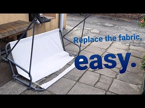 Garden swing fabric replacement. Patio swing oxford fabric change.