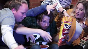 Don’t be like this guy at your Super Bowl Party….TOSTITOS Chips & Salsa are for everyone. | Tostitos