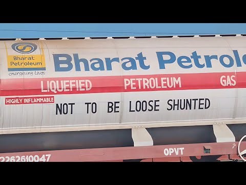 Bharat Petroleum LPG Train Rolling on Tracks | Indian Railways Fuel Transport in Action