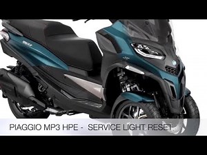Wie setzt man den Service beim Piaggio MP3 Roller zurück?