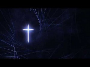 Serene Blue Cross Background | Worship & Prayer Loop with Text Space | 4K