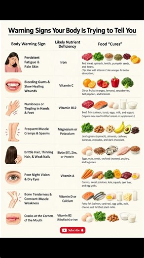 7 Warning Signs Your Body May Be Lacking Essential Nutrients #nutrition #healthyeating #healthyfood