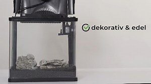 AquaOne HR-300 schwarz inklusive Dekoration Nano Aquarium Komplettaquarium Filteranlage Nanoaquarium Set Filter Beleuchtung