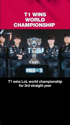 T1 wins LoL world championship for 3rd straight year