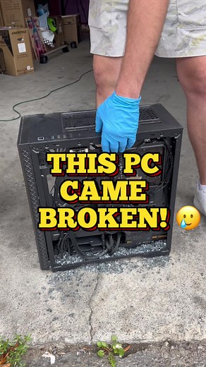 This pc came BROKEN! 🥲 #pcrepair #pcbuild #gaming #gamingpc #pcgaming #techvideo #gaming