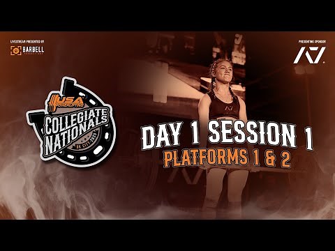 2025 USA Powerlifting Collegiate Nationals | Day 1, Session 1, Platforms 1&2