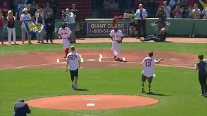 On #OneBostonDay, Boston Marathon bombing survivors Jeff Bauman & Patrick Downes threw 1st pitches at Fenway Park today before the Boston Red Sox game. | FOX Sports