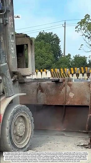 Production process of precast concrete traffic barriers
