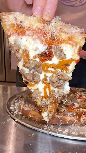 I went TOO HARD with the toppings 😅 #pizza #cooking #shorts