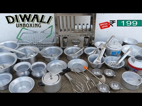 "₹199 Miniature Bartan Unboxing Diwali Special Mega Offer.!